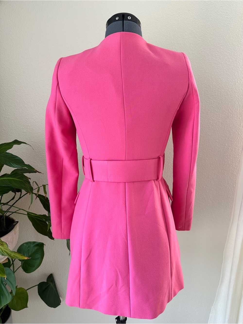Zara Hot Pink Belted Blazer Coat - Picture 2 of 3